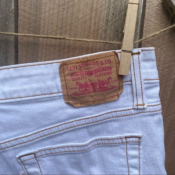 Vintage white tab 518 Levi’s white jeans shorts size 7 Y2K - Picture 4 of 10